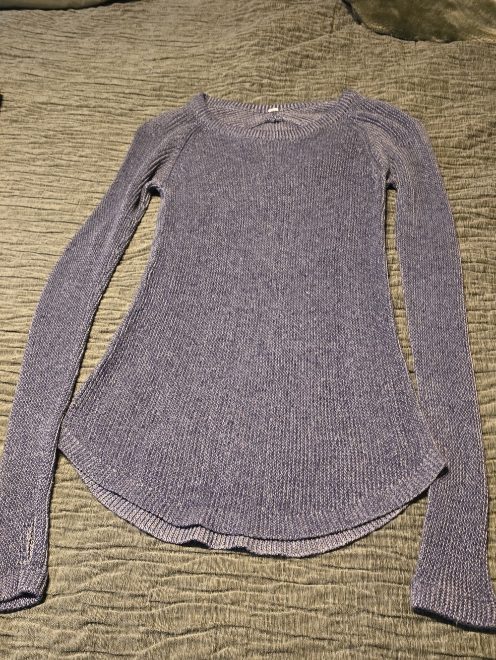 lululemon athletica Heathered Purple Scoop Neck Knit Sweater Brand New Size 6
